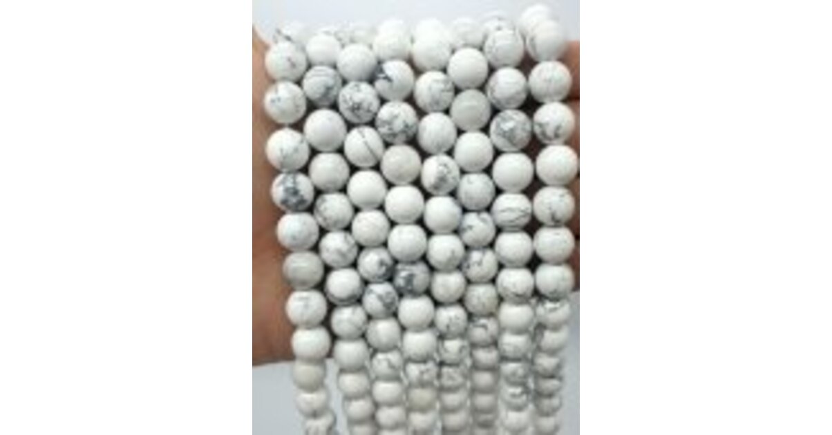10 Perles En Howlite Naturelle - Forme Croix, 8x10 Mm - Pour Chapelet Ou Création